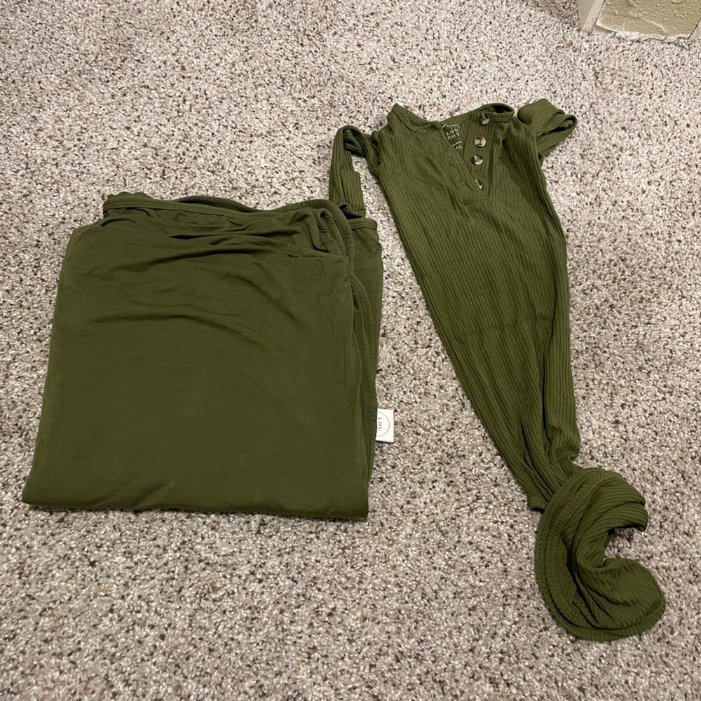 Newborn swaddle and gown